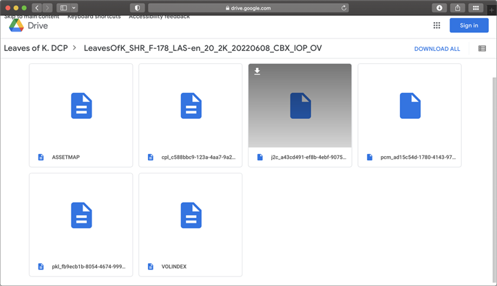 Google Drive DCP download 2